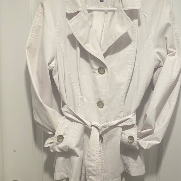 High Fashion Giacca White  Waist length trench coat - Picture 4 of 9